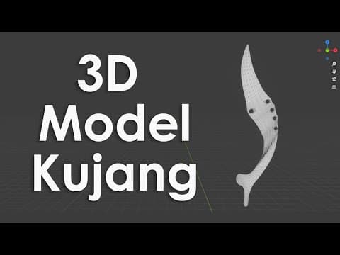Kujang 3D Model - Blender 2.91
